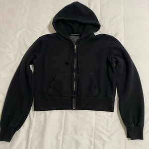 Brandy Melville cropped zip up hoodie
